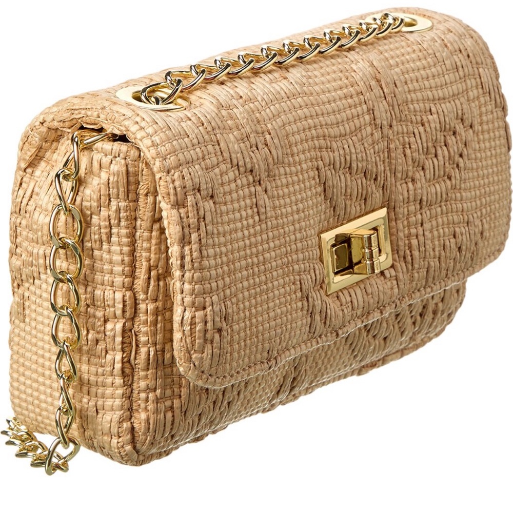 Persaman Clio Rafia Flower Crossbody